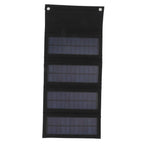 40W 4 Fold Solar Panel Charging Bag Folding Bag Foldable Monocrystalline Solar Panel Charger for Outdoor Camping Hiking Emergency Charging Black