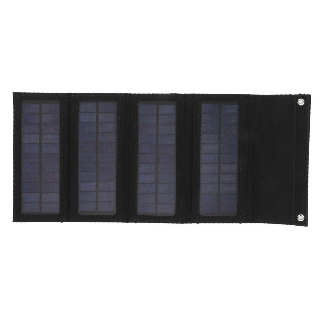 40W 4 Fold Solar Panel Charging Bag Folding Bag Foldable Monocrystalline Solar Panel Charger for Outdoor Camping Hiking Emergency Charging Black