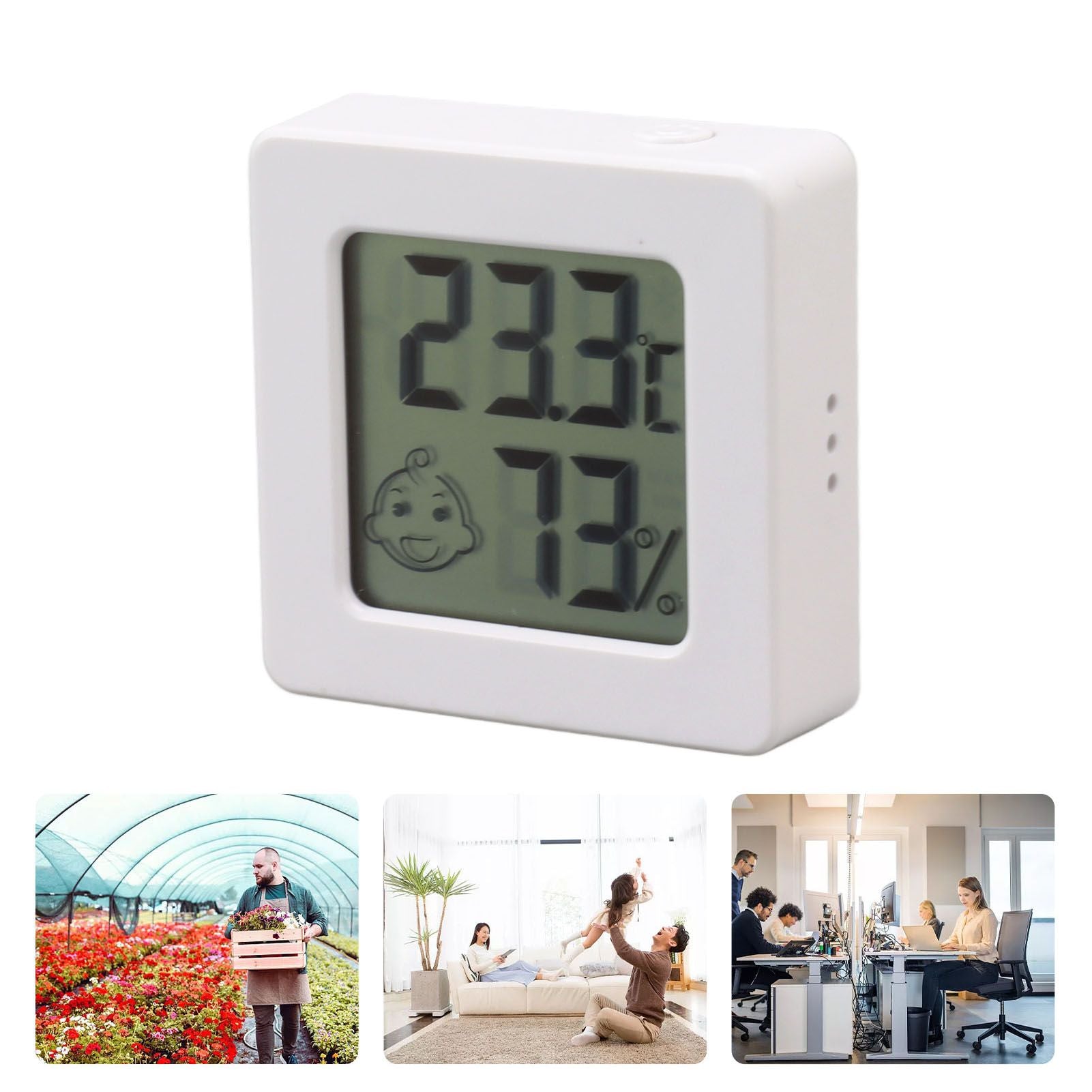 Mini Hygrometer Thermometer High Accuracy Compact Portable Digital Temperature Humidity Gauge Meter for Home Kitchen
