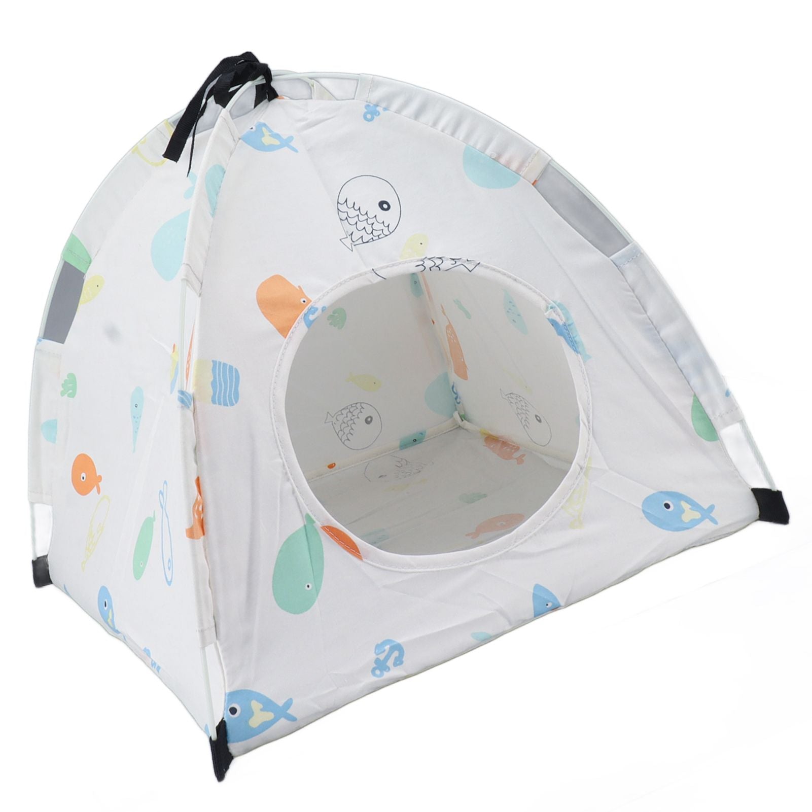 Pet Tent Cartoon Print Detachable Washable Portable Cat Tents for Cats Puppy Small Pets