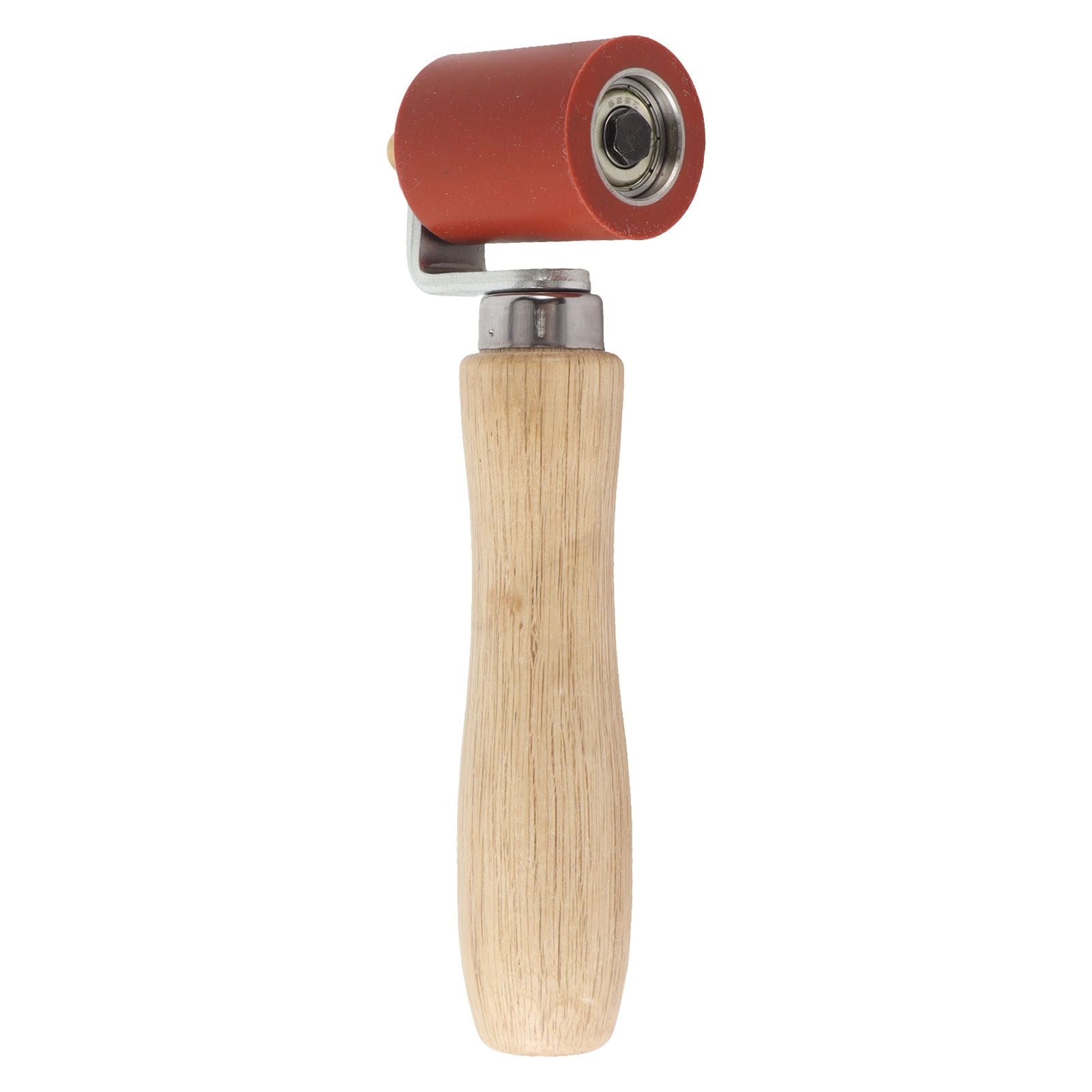 Silicone Seam Tester Bearing Design Ergonomic Detachable Smoothing Seam Roller Tool for PVC Roofing Tape Red Width 40mm/ 1.6in