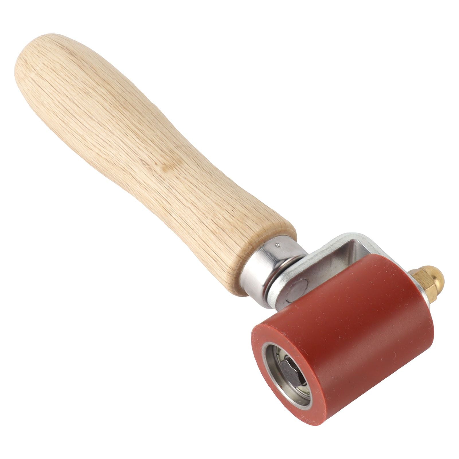 Silicone Seam Tester Bearing Design Ergonomic Detachable Smoothing Seam Roller Tool for PVC Roofing Tape Red Width 40mm/ 1.6in