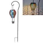 Hanging Solar Lantern Retro Hollowed Fire Balloon Style Warm Romatic Garden Solar Light for Outdoor Camping Backyard