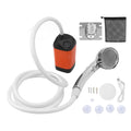 Portable Shower Camping Shower 3 Gears Adjustable Outdoor Camp Shower Pump Electric Rechargeable Portable Camping Shower Orange