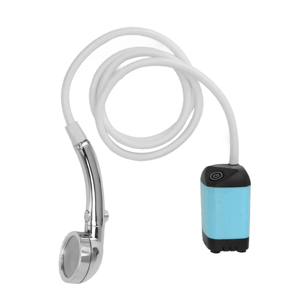 Portable Shower Camping Shower 3 Gears Adjustable Outdoor Camp Shower Pump Electric Rechargeable Portable Camping Shower Blue