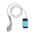 Portable Shower Camping Shower 3 Gears Adjustable Outdoor Camp Shower Pump Electric Rechargeable Portable Camping Shower Blue