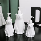 Soap Dispenser Bottle Cute Bear Shape Large Capacity Pump Dispenser Bottle for Bathroom Kitchen S (8.5x19cm/3.3x7.5in) (300ML)