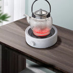 Silent Electric Tea Stove Small Ceramic Hot Plate for Boiling Water Making Coffee Knob Adjustment CN Plug