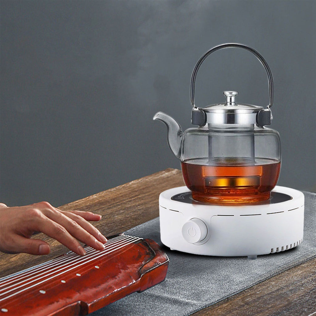 Silent Electric Tea Stove Small Ceramic Hot Plate for Boiling Water Making Coffee Knob Adjustment CN Plug
