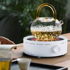 Silent Electric Tea Stove Small Ceramic Hot Plate for Boiling Water Making Coffee Knob Adjustment CN Plug