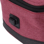 USB Heating Insulation Bag Portable Electric Heating Food Container Constant Temperature Heating Bag for Outdoor Wine Red