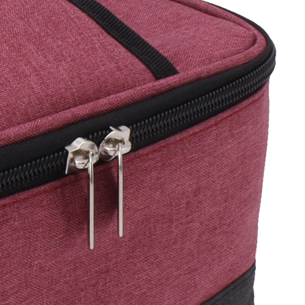 USB Heating Insulation Bag Portable Electric Heating Food Container Constant Temperature Heating Bag for Outdoor Wine Red