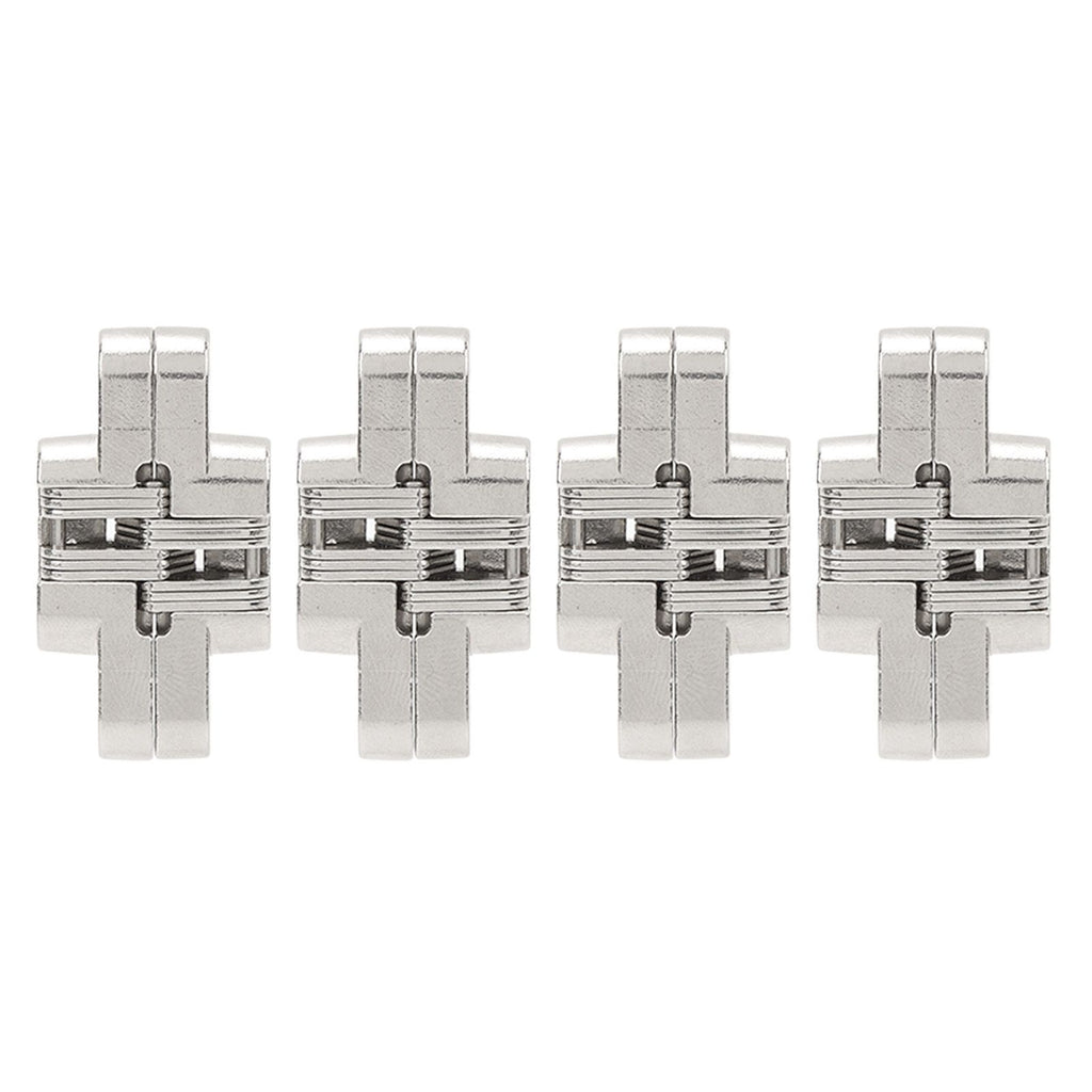 4Pcs Mini Zinc Alloy Cross Hidden Hinge 180 Degree Swing Jewelry Box Invisible Hinge
