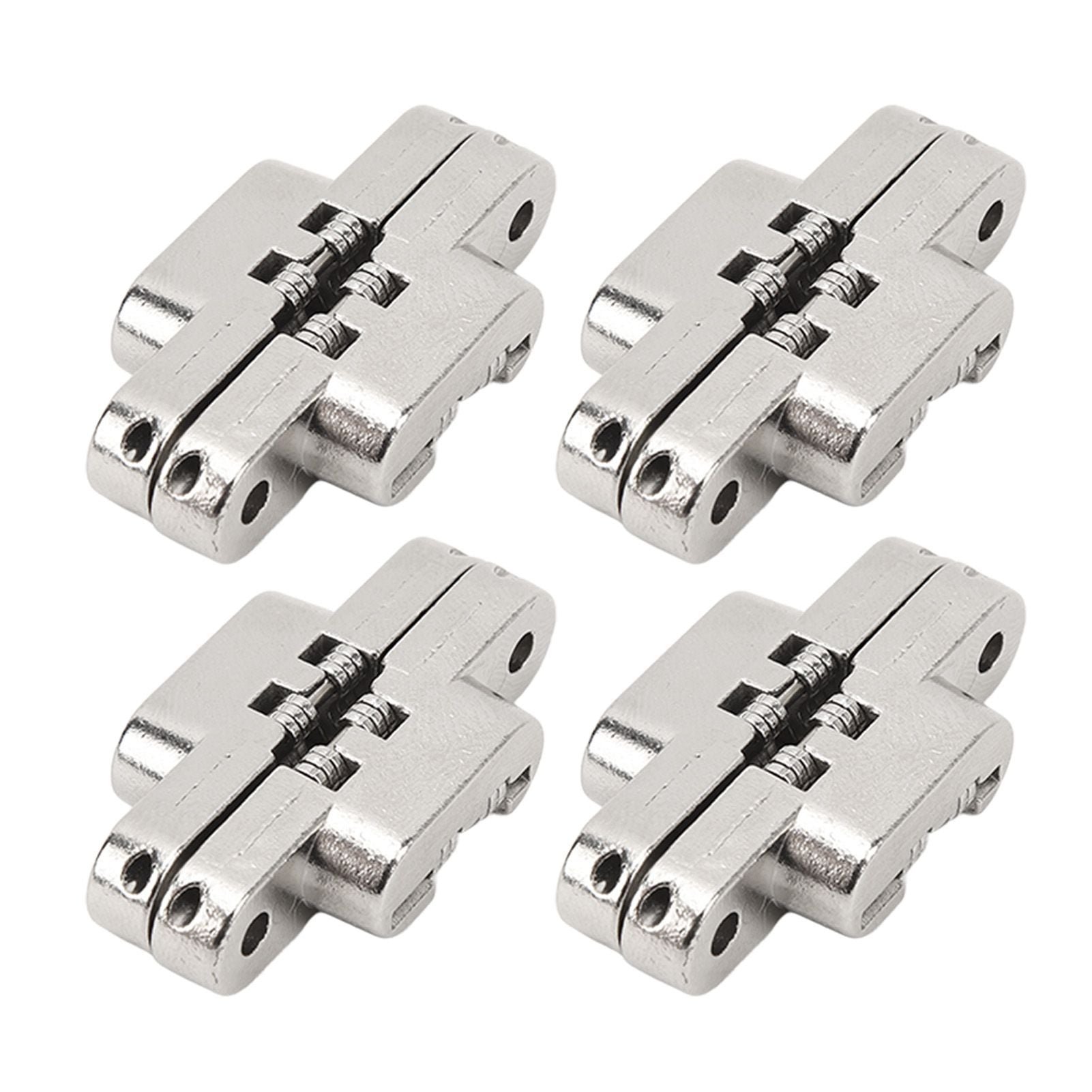 4Pcs Mini Zinc Alloy Cross Hidden Hinge 180 Degree Swing Jewelry Box Invisible Hinge