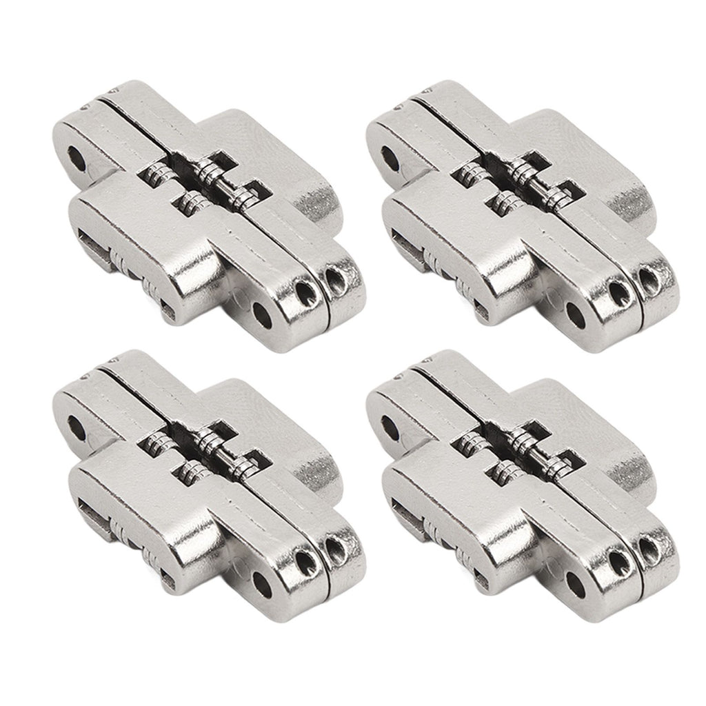 4Pcs Mini Zinc Alloy Cross Hidden Hinge 180 Degree Swing Jewelry Box Invisible Hinge