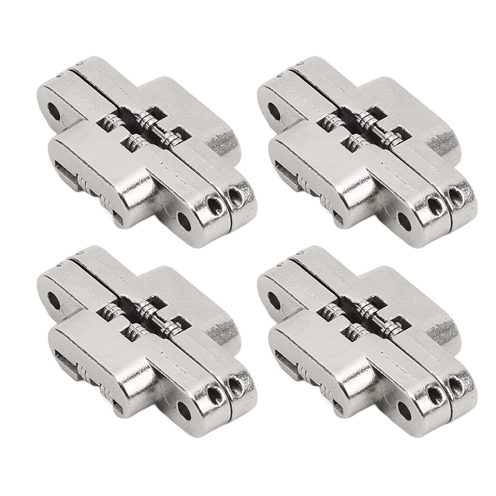 4Pcs Mini Zinc Alloy Cross Hidden Hinge 180 Degree Swing Jewelry Box Invisible Hinge