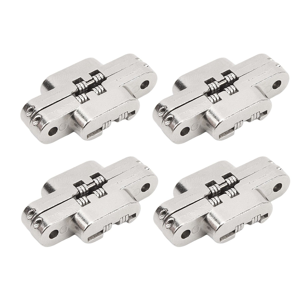 4Pcs Mini Zinc Alloy Cross Hidden Hinge 180 Degree Swing Jewelry Box Invisible Hinge