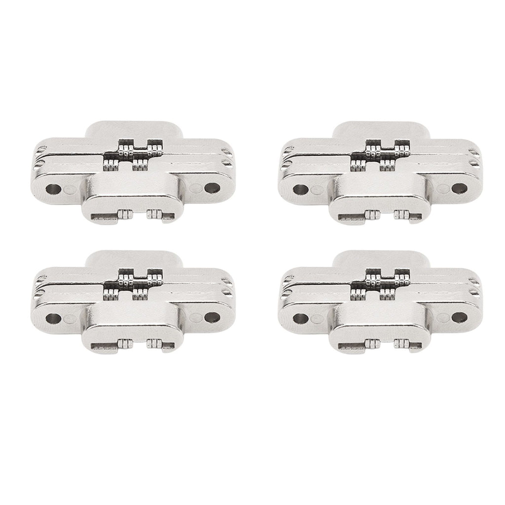 4Pcs Mini Zinc Alloy Cross Hidden Hinge 180 Degree Swing Jewelry Box Invisible Hinge
