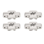 4Pcs Mini Zinc Alloy Cross Hidden Hinge 180 Degree Swing Jewelry Box Invisible Hinge