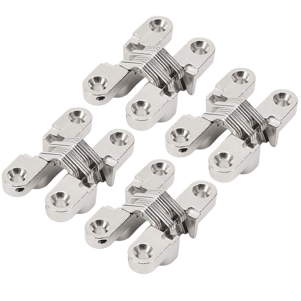 4Pcs Mini Zinc Alloy Cross Hidden Hinge 180 Degree Swing Jewelry Box Invisible Hinge