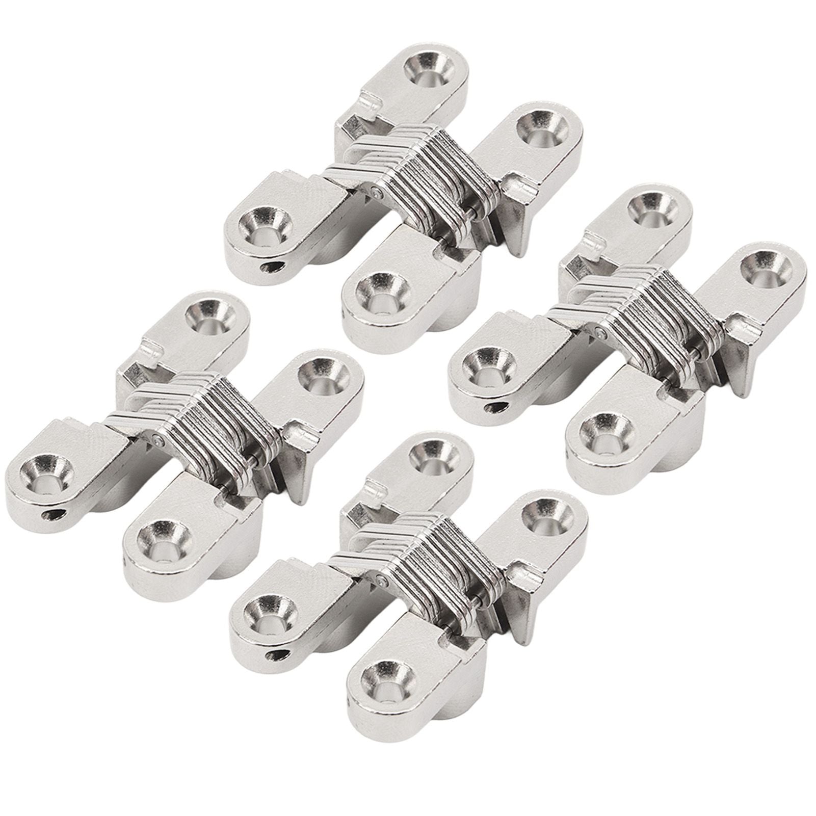 4Pcs Mini Zinc Alloy Cross Hidden Hinge 180 Degree Swing Jewelry Box Invisible Hinge