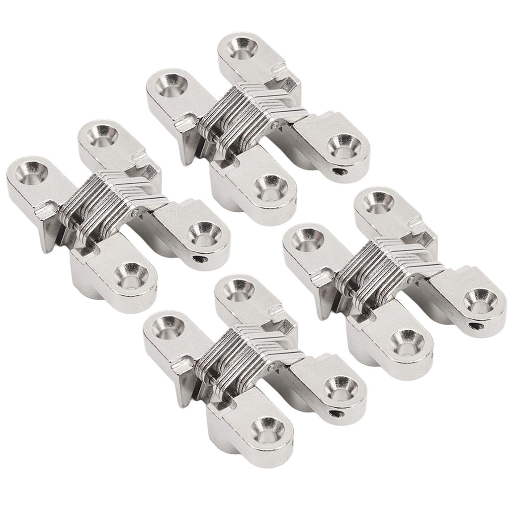 4Pcs Mini Zinc Alloy Cross Hidden Hinge 180 Degree Swing Jewelry Box Invisible Hinge