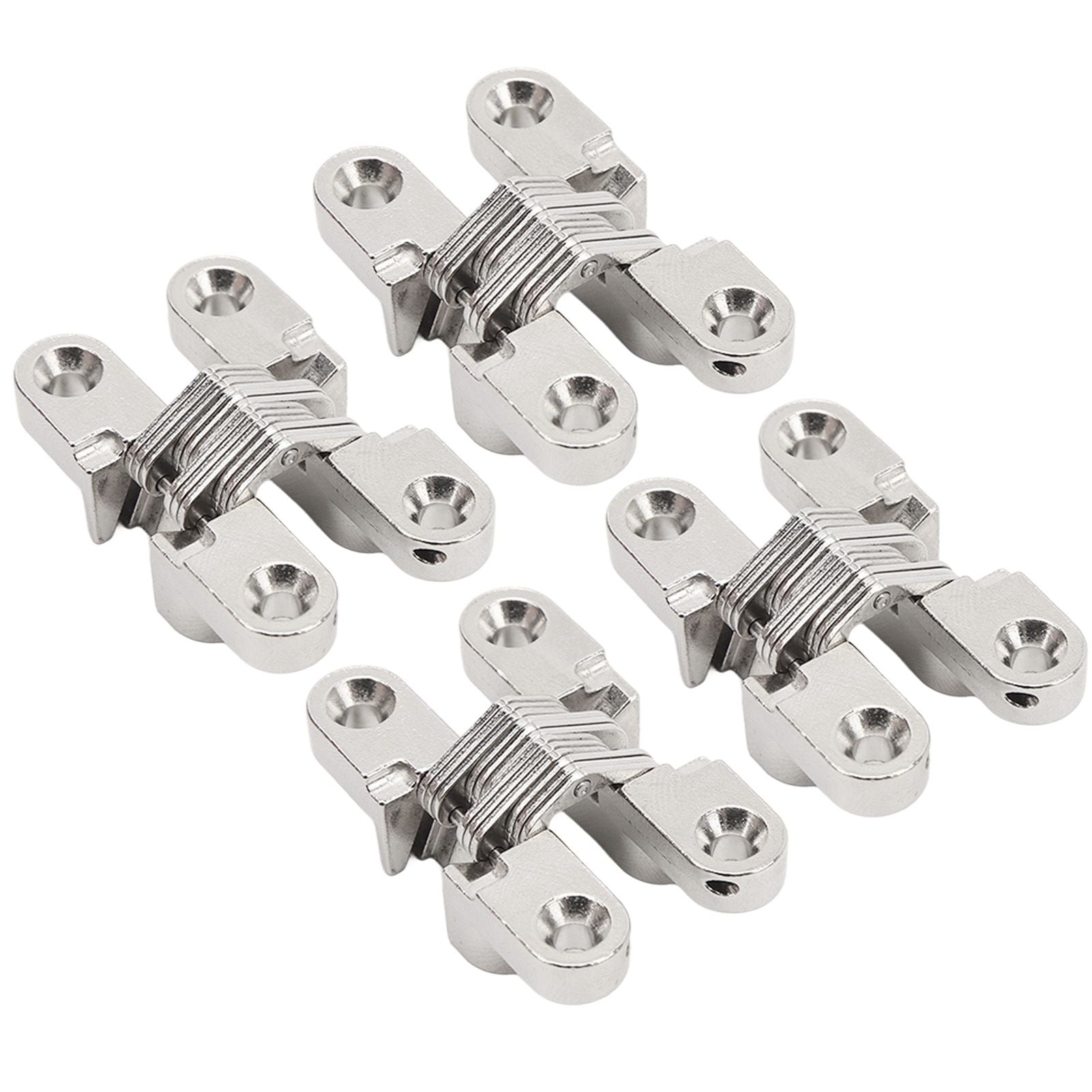 4Pcs Mini Zinc Alloy Cross Hidden Hinge 180 Degree Swing Jewelry Box Invisible Hinge