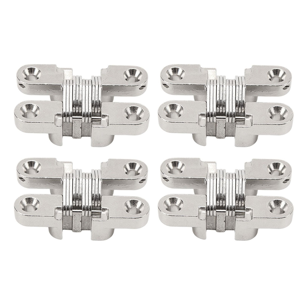 4Pcs Mini Zinc Alloy Cross Hidden Hinge 180 Degree Swing Jewelry Box Invisible Hinge