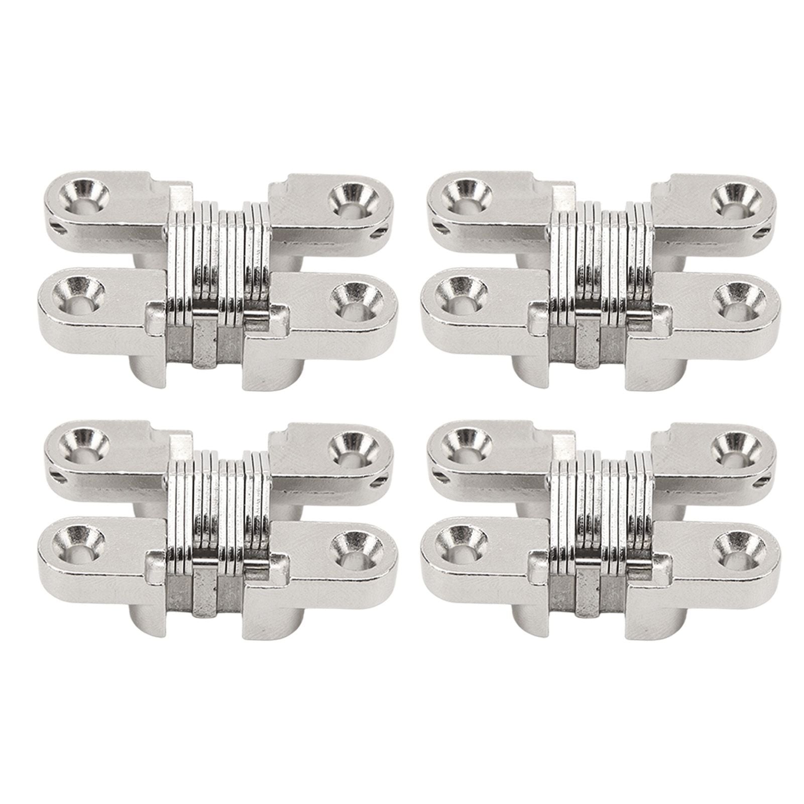 4Pcs Mini Zinc Alloy Cross Hidden Hinge 180 Degree Swing Jewelry Box Invisible Hinge