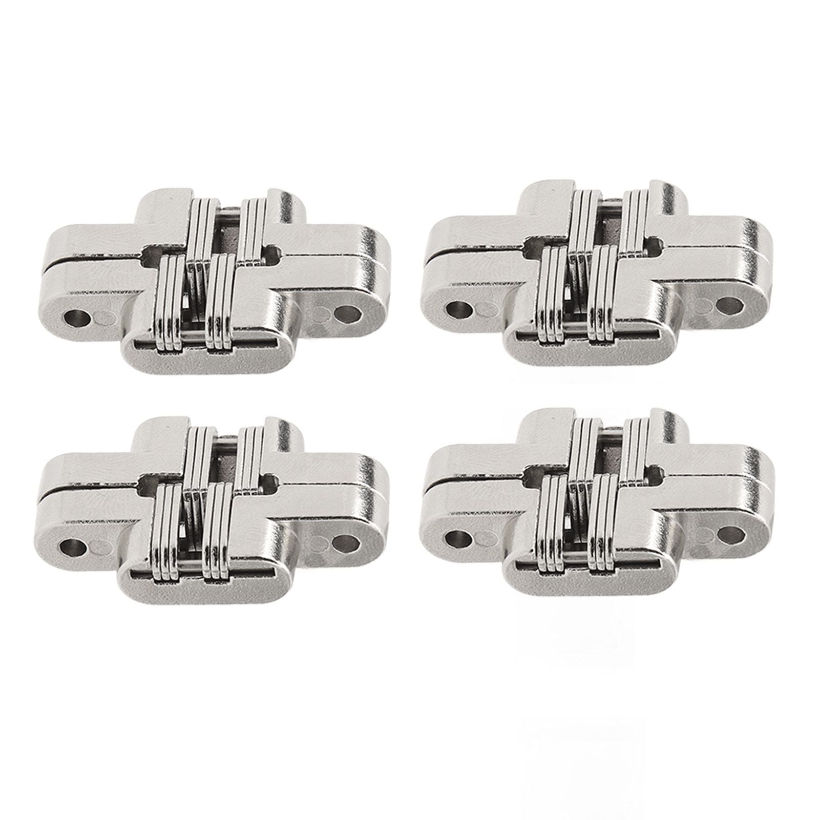 4Pcs Mini Zinc Alloy Cross Hidden Hinge 180 Degree Swing Jewelry Box Invisible Hinge