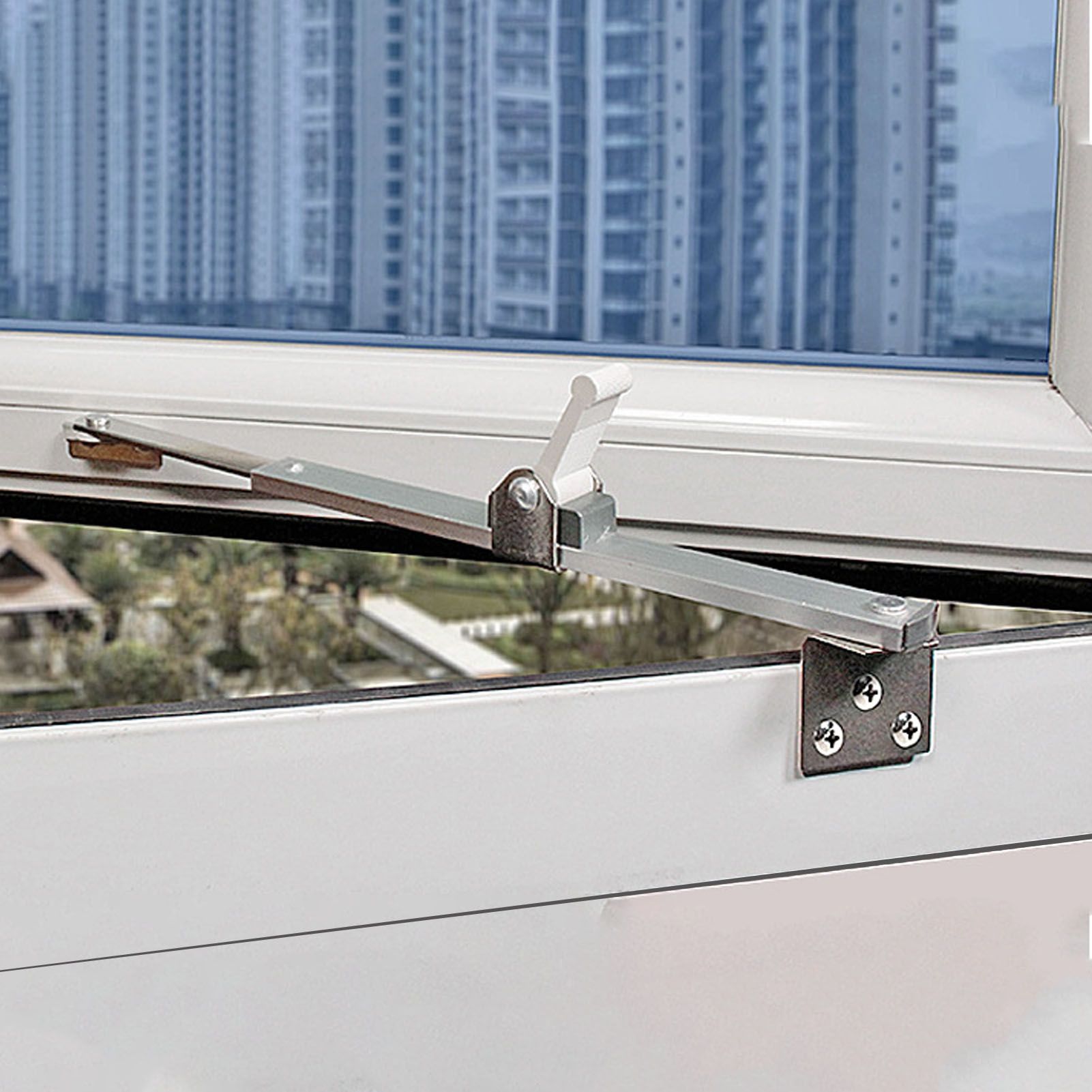 Casement Window Hinges Aluminum Alloy Security Window Stay Exquisite Casement Window Stopper for Home Library Office 01