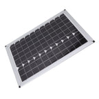 100W 18V Solar Panel Battery Charger Kit Monocrystalline Silicon Solar Panel with Dual USB Controller for Car RV Marine Boat