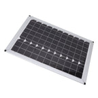 100W 18V Solar Panel Battery Charger Kit Monocrystalline Silicon Solar Panel with Dual USB Controller for Car RV Marine Boat