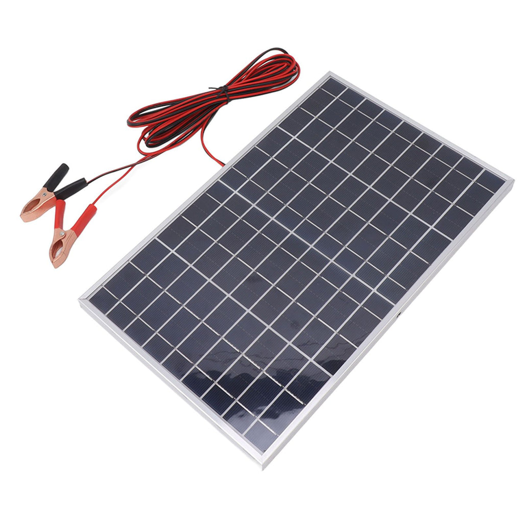 Solar Panel 15W 18V High Efficiency Polycrystalline Solar Panel Kit with Clip for Car RV Marine Charging
