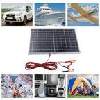 Solar Panel 15W 18V High Efficiency Polycrystalline Solar Panel Kit with Clip for Car RV Marine Charging