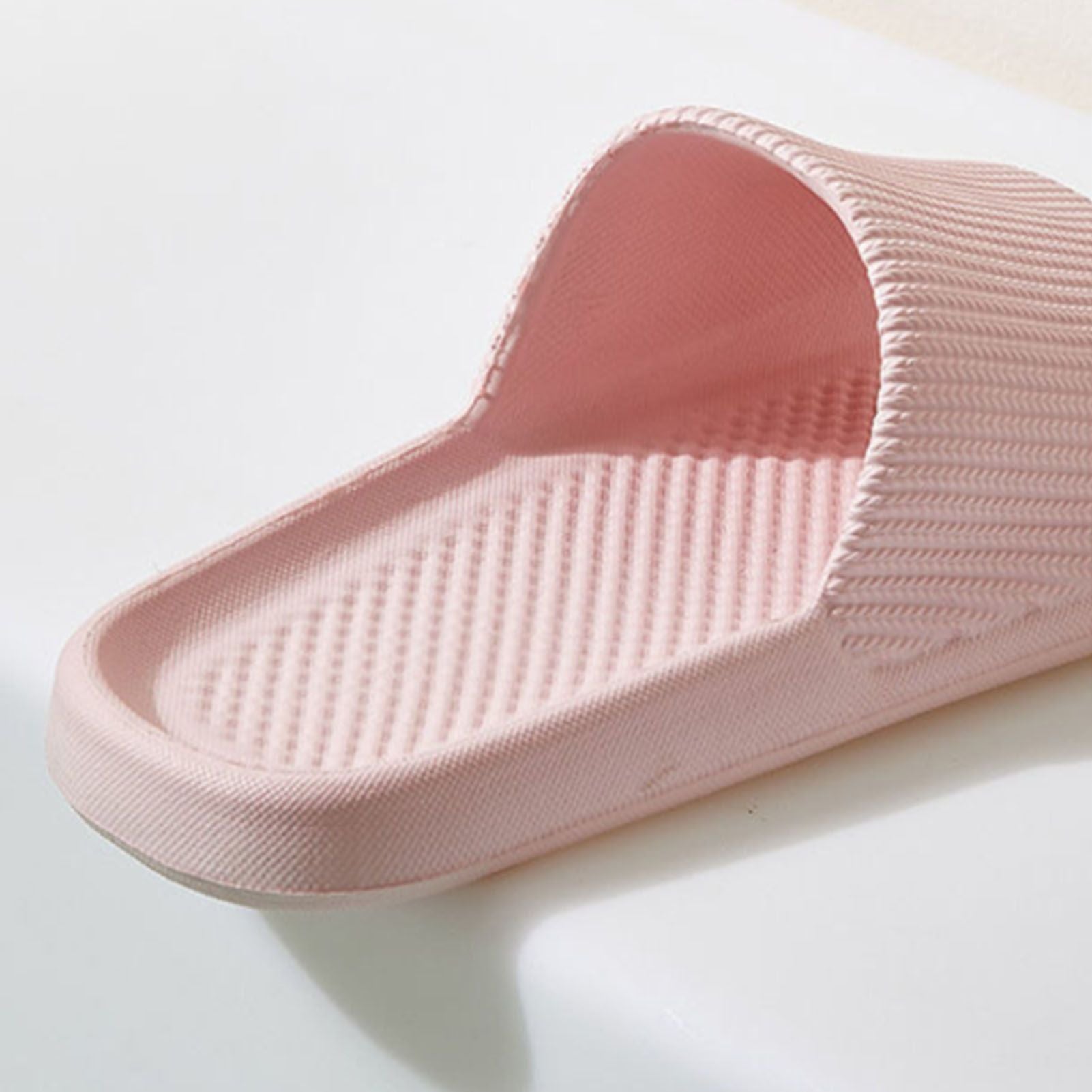 Bathroom Slippers Anti Slip Soft Thick Sole Integrated Light Weight Home Slippers Pink 40 41 (25cm/9.8in)