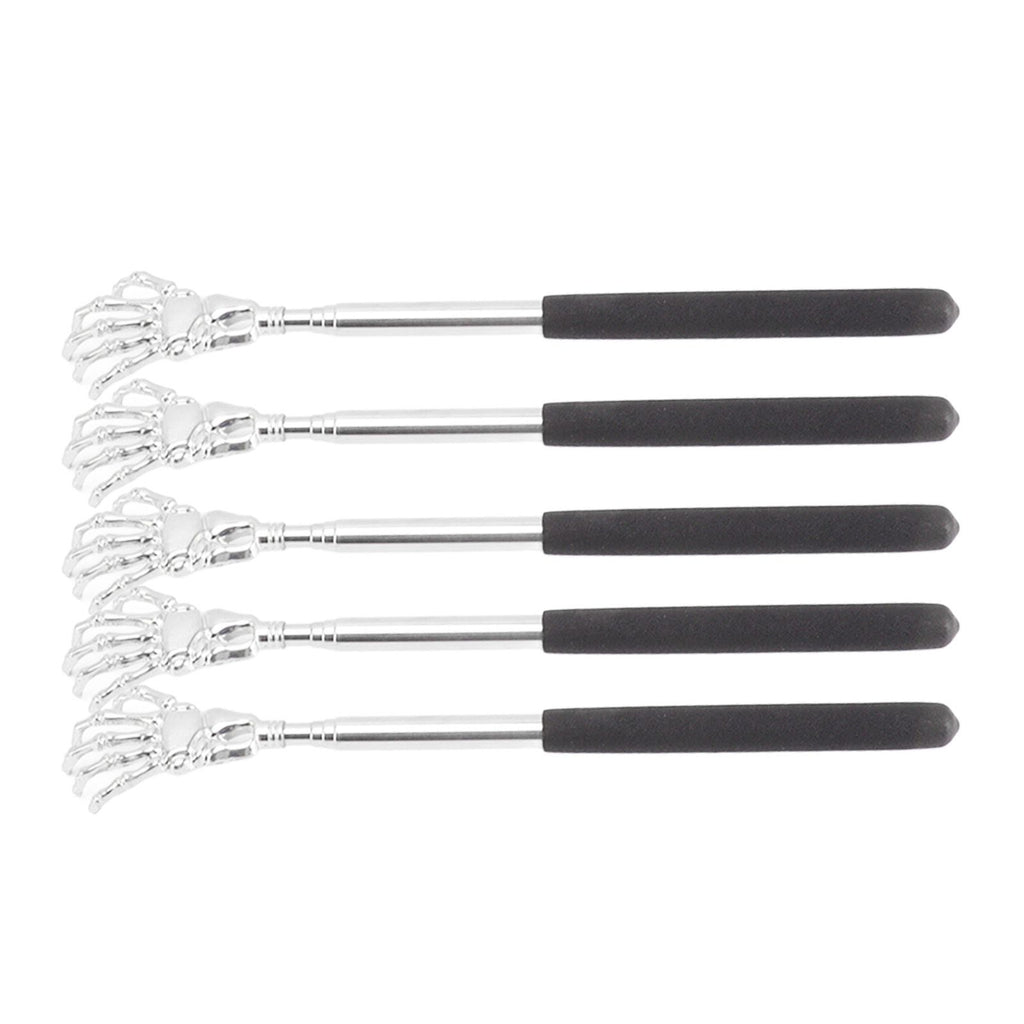 5Pcs Extendable Back Massager Stainless Steel Telescopic Portable Retractable Rear Back Scratcher