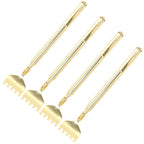 4PCS Extendable Back Scratcher Portable Stainless Steel Telescoping Back Scratcher for Massage
