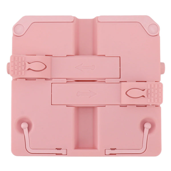 Reading Rack Foldable Portable Round Edges ABS Scratch Resistant Book Stand Holder for School Library Pink