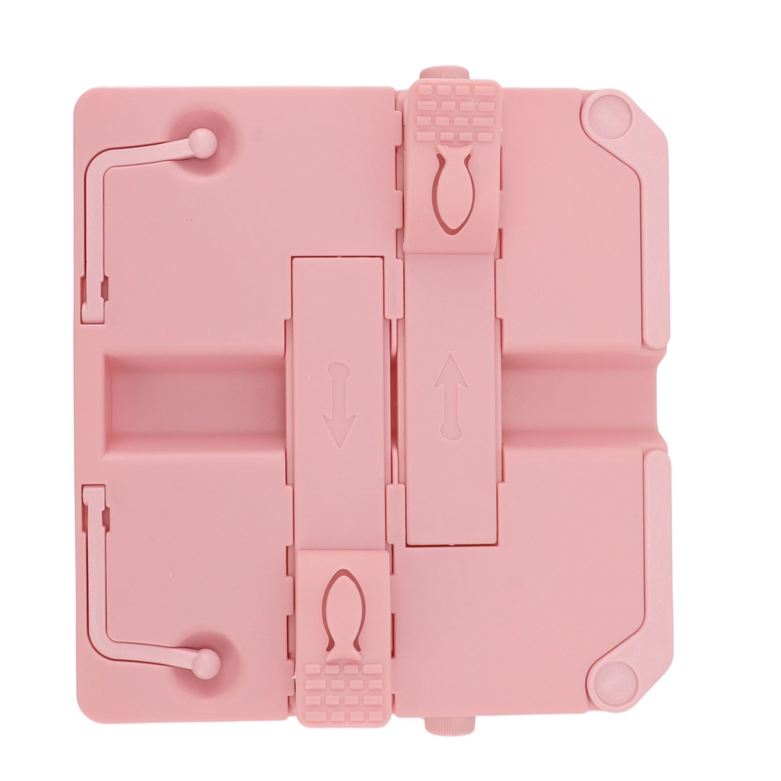 Reading Rack Foldable Portable Round Edges ABS Scratch Resistant Book Stand Holder for School Library Pink