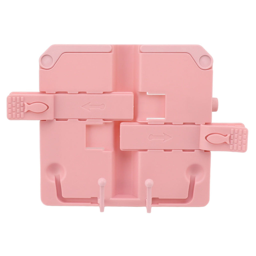 Reading Rack Foldable Portable Round Edges ABS Scratch Resistant Book Stand Holder for School Library Pink