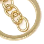 50PCS Key Chain Ring Alloy Golden Polished DIY Handcraft Metal Key Rings with Chain for Travel