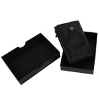 Card Wallet Soft Leather Large Capacity Lose Proof Multifunctional Men Wallet Gift Carbon Fiber Black