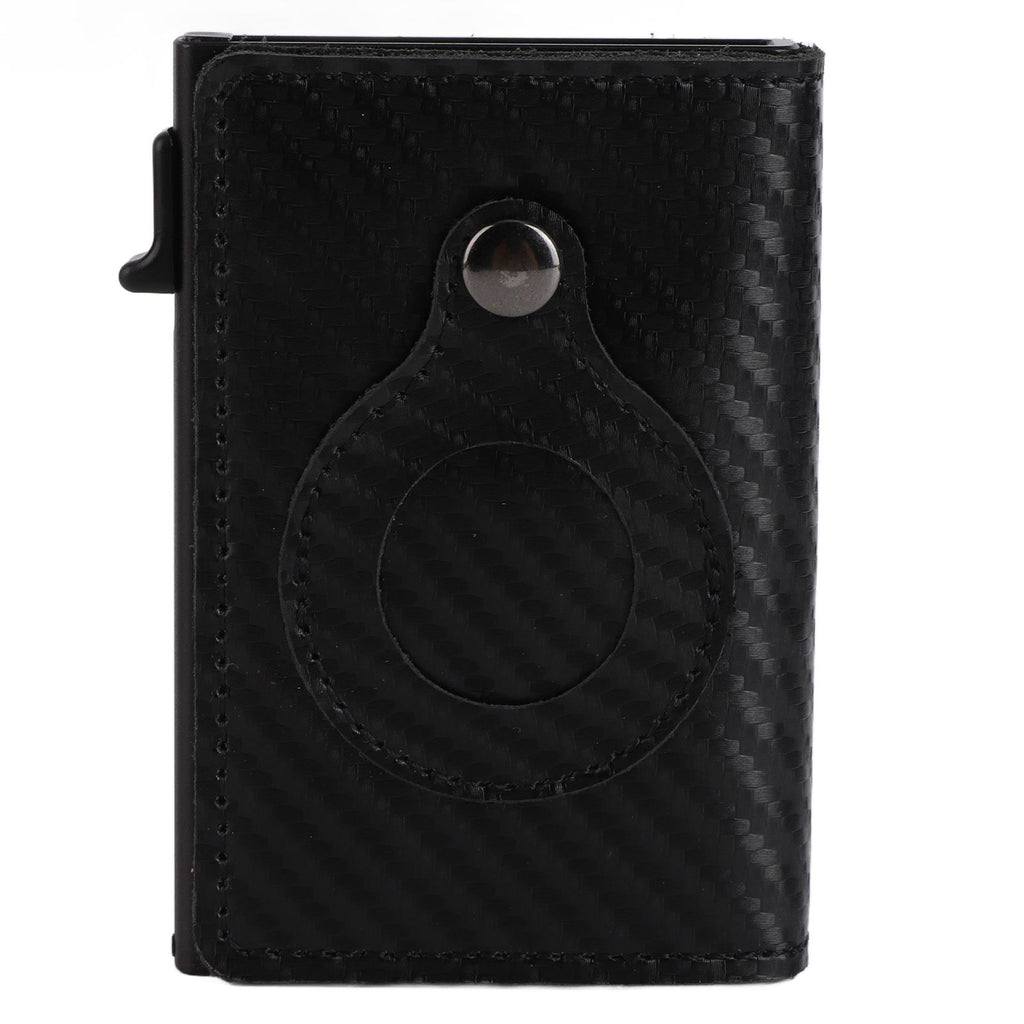 Card Wallet Soft Leather Large Capacity Lose Proof Multifunctional Men Wallet Gift Carbon Fiber Black