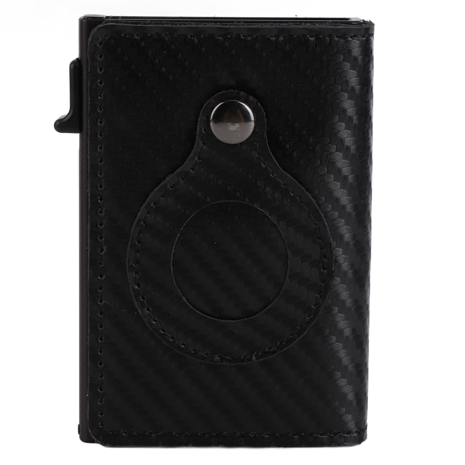 Card Wallet Soft Leather Large Capacity Lose Proof Multifunctional Men Wallet Gift Carbon Fiber Black