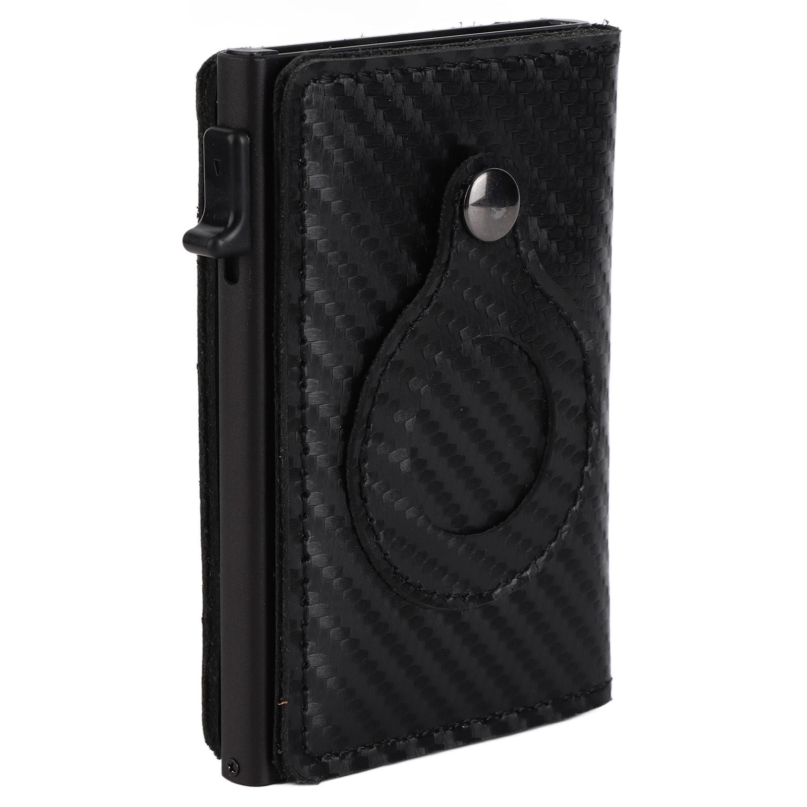 Card Wallet Soft Leather Large Capacity Lose Proof Multifunctional Men Wallet Gift Carbon Fiber Black