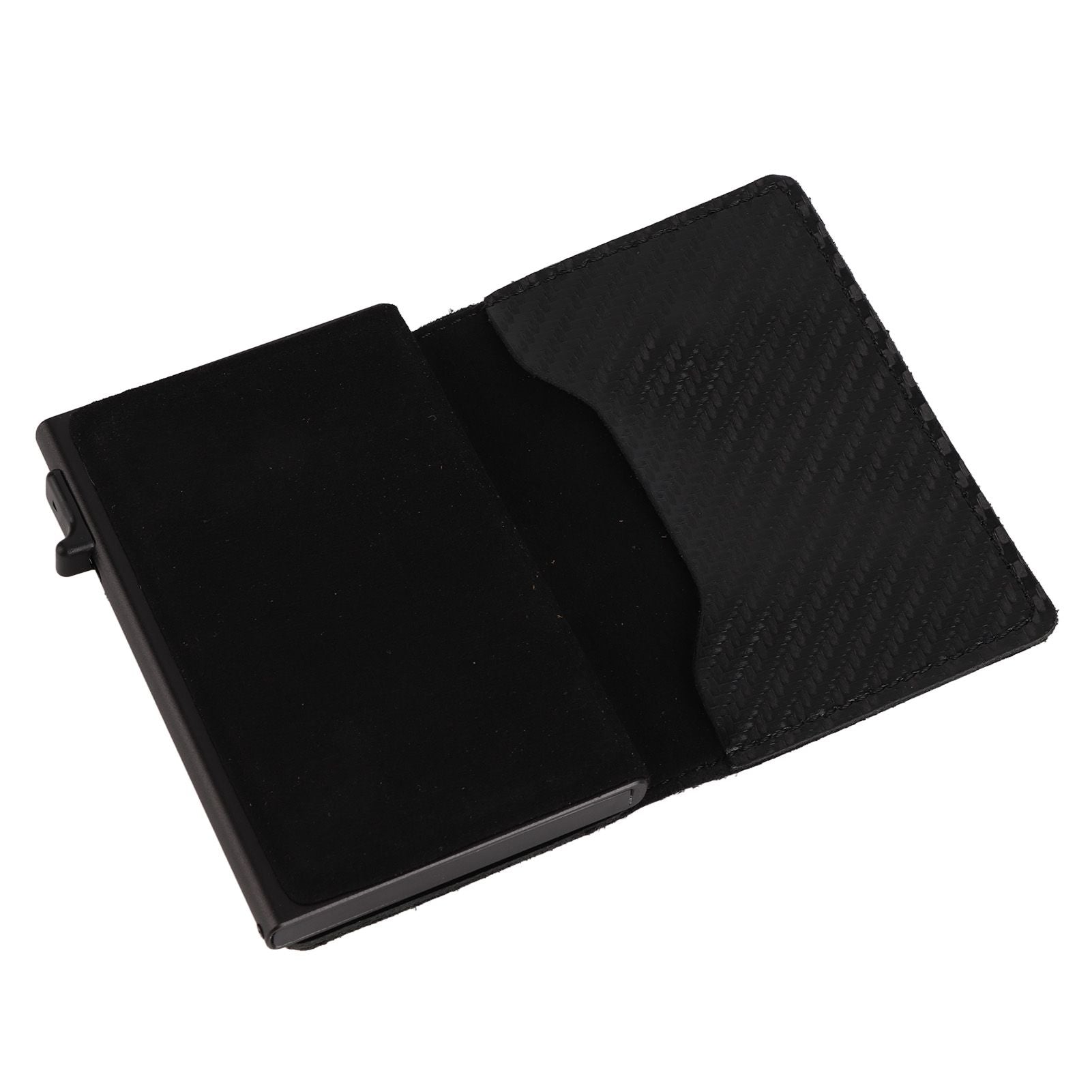 Card Wallet Soft Leather Large Capacity Lose Proof Multifunctional Men Wallet Gift Carbon Fiber Black