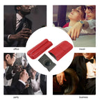 2 Finger Cigar Case Cigar Sleeve Portable Travel Cigar Holder Moisturizing Function With Cutter Red