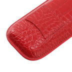 2 Finger Cigar Case Cigar Sleeve Portable Travel Cigar Holder Moisturizing Function With Cutter Red