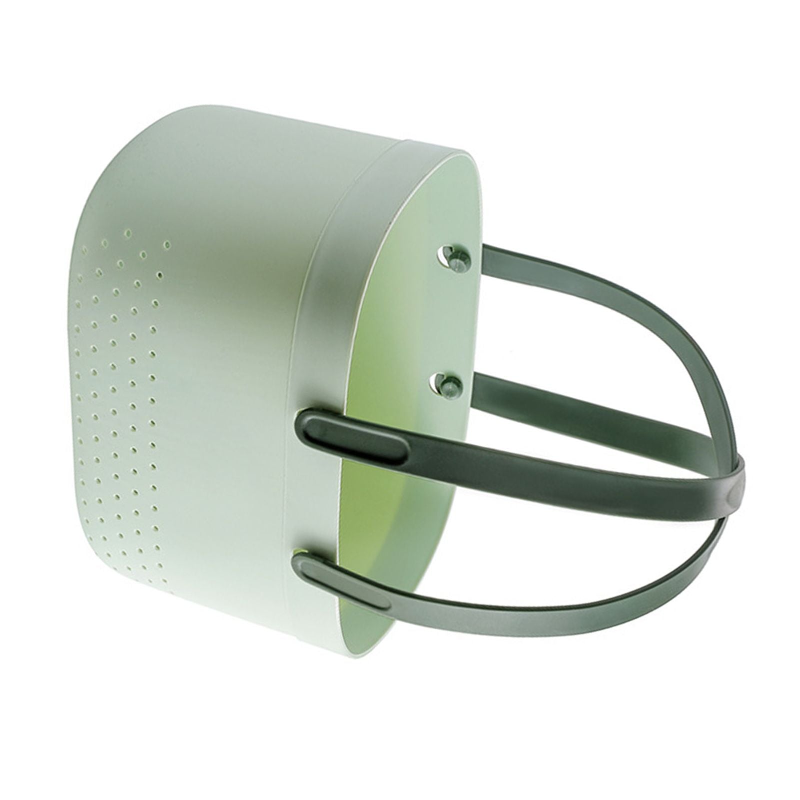 Portable Shower Basket with Ventilation Holes Large Capacity Plastic Portable Storage Basket with Handles for Bathroom Green